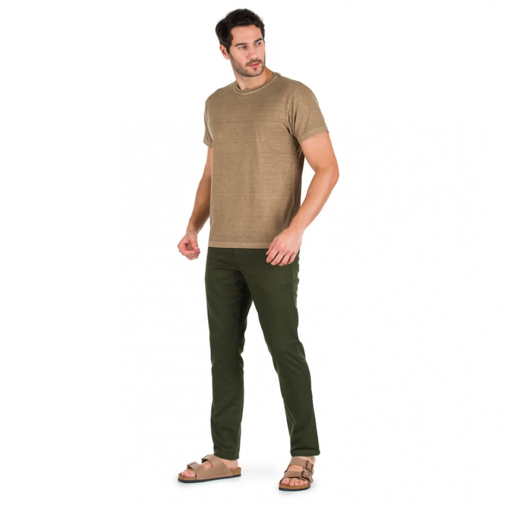 Calça Sarja Masculina Verde Musgo